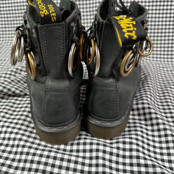 Dr Martens Felder X Felder Rare Black Ring Pierced 1460 Pascal Boot Women's 8 - Picture 3 of 7